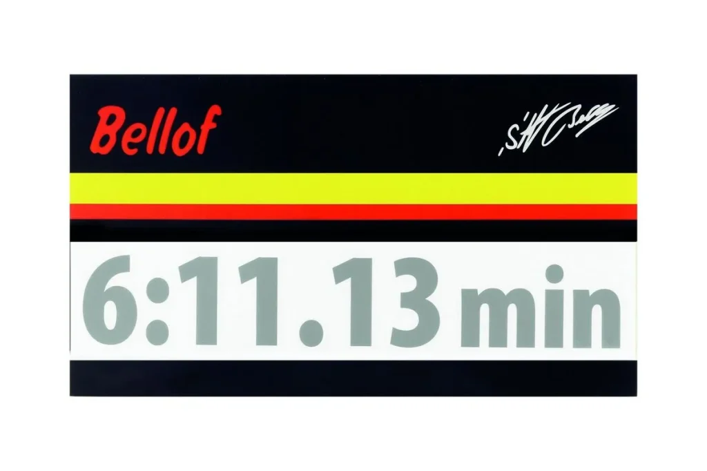 sticker Stefan Bellof Rekordrunde 6:11.13 min silver 120 x 25 mm silver