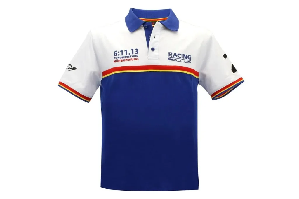 เสื้อโปโล Stefan Bellof Rekordrunde 6:11.13 min สีน้ำเงิน / ขาว / แดง / เหลือง / ดำ ไซซ์ M