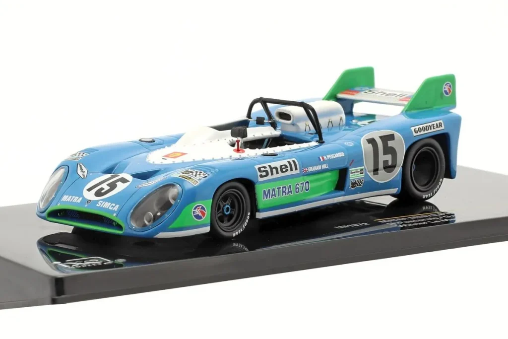 โมเดลรถ 1:43 Matra MS670 #15 Henri Pescarolo, Graham Hill 24 ชั่วโมง เลอมังส์ ปี 1972 Ixo