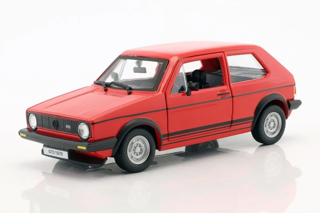 车型 1:24 Volkswagen VW Golf Mk1 年 1979 红色 Bburago