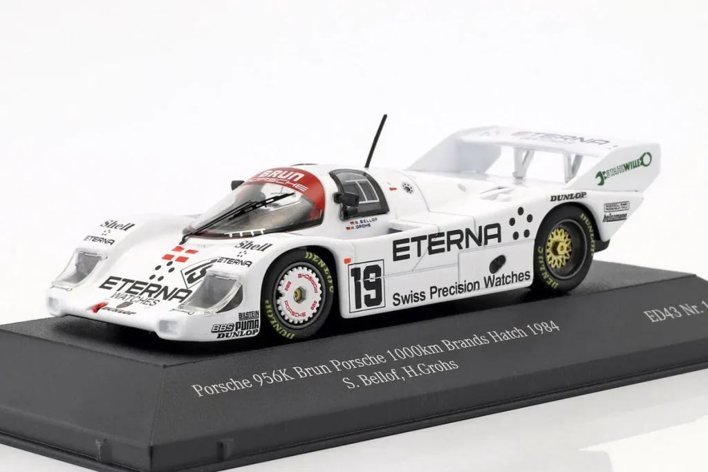 Model 1:43 Porsche 956K #19 Stefan Bellof, Harald Grohs rank 5 1000km Brands Hatch year 1984 CMR