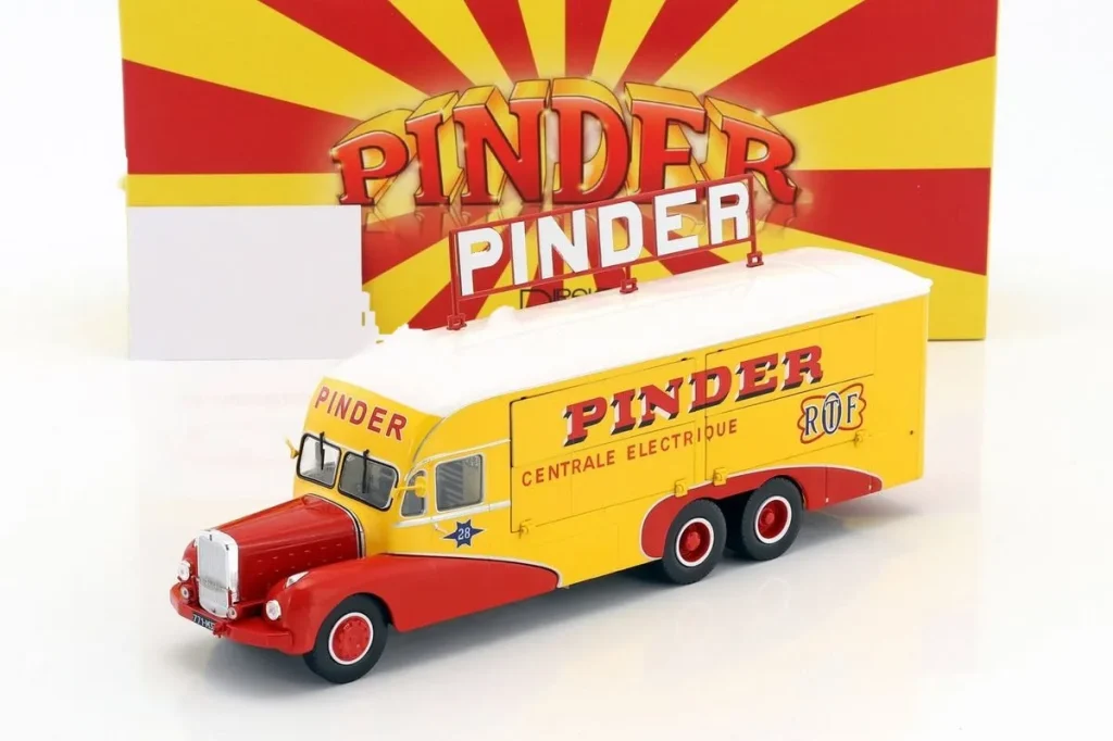Model 1:43 Bernard 28 Electrical Truck year 1951 yellow / red Direkt Collections