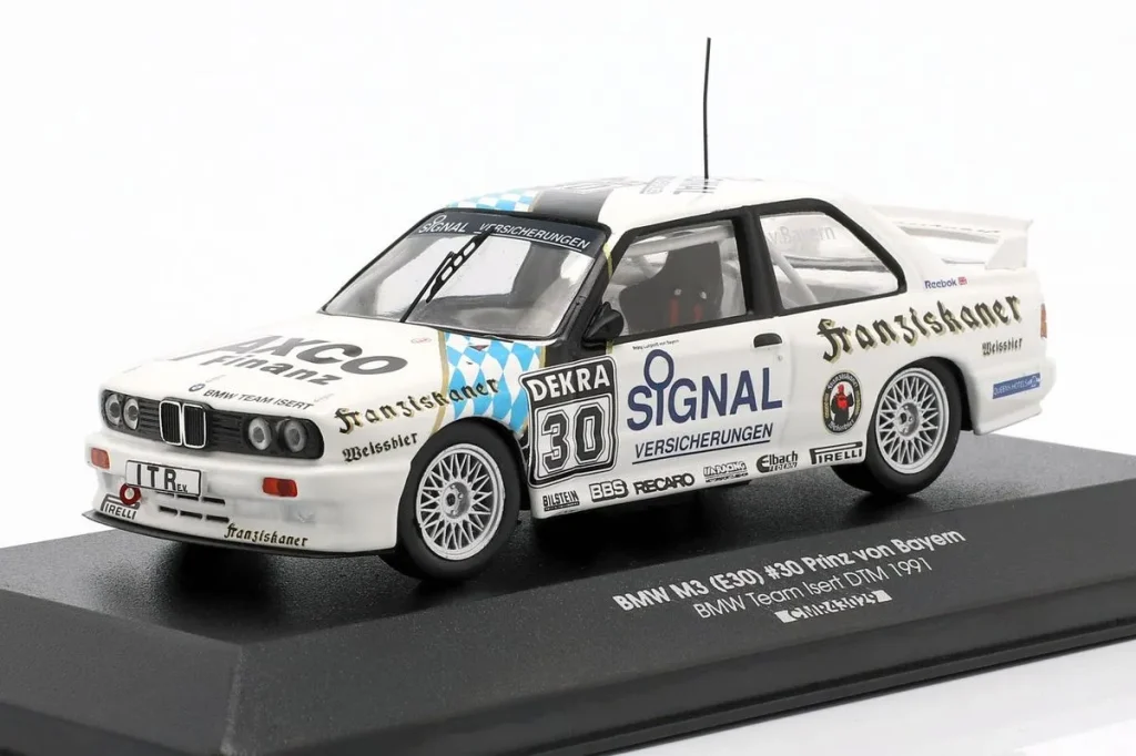 车型 1:43 BMW M3 E30 #30 Leopold Prinz von Bayern DTM 年 1991 CMR