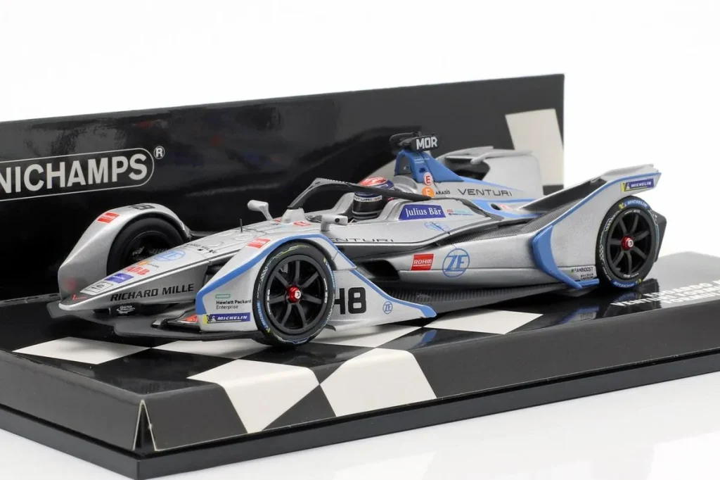 โมเดลรถ 1:43 Venturi VFE05 #48 Edoardo Mortara ฟอร์มูล่าอี Saison 5 ปี 2018 Minichamps