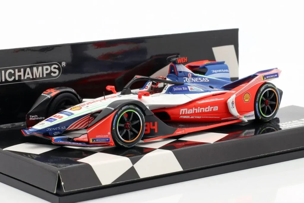 โมเดลรถ 1:43 Mahindra M5Electro #94 Pascal Wehrlein ฟอร์มูล่าอี Saison 5 ปี 2018 Minichamps