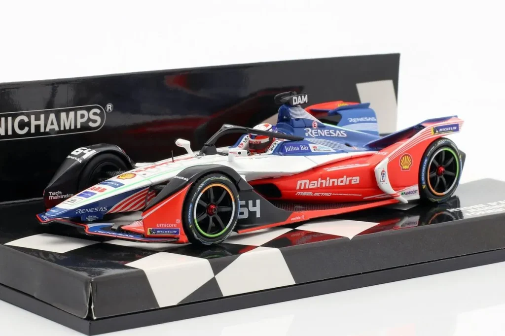 โมเดลรถ 1:43 Mahindra M5Electro Jérôme D’Ambrosio ฟอร์มูล่าอี ปี 2018 Minichamps