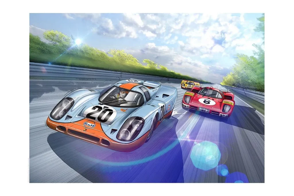poster Porsche 917K #20 Steve McQueen LeMans 60 x 80 cm / von Sandro Garbo