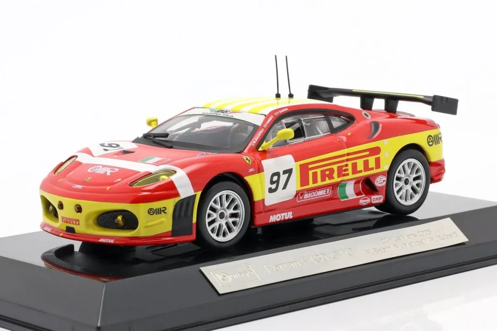车型 1:43 Ferrari F430 GTC #97 Paolo Ruberti, Fabio Babini, Matteo Malucelli 24 小时勒芒年 2008 Bburago