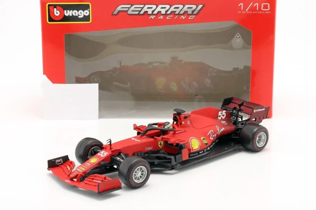 车型 1:18 Ferrari SF21 #55 Carlos Sainz jr. 一级方程式年 2021 Bburago