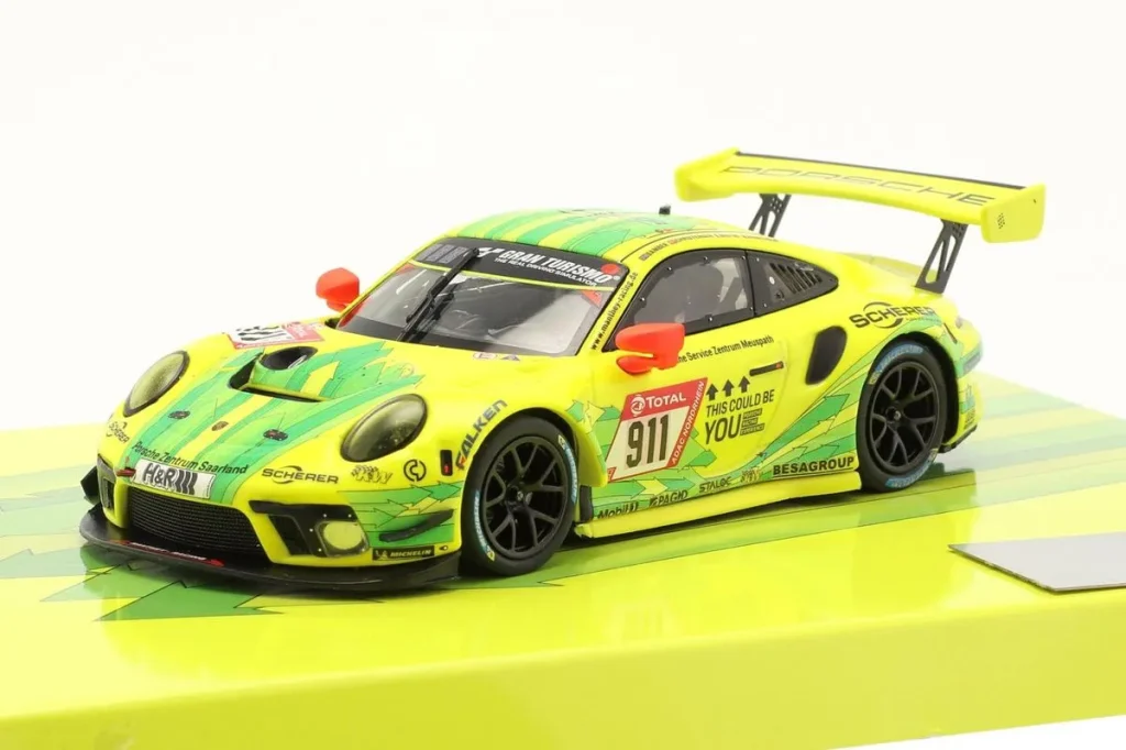 โมเดลรถ 1:43 Porsche 911 (991 II) GT3 R #911 Earl Bamber, Michael Christensen, Kevin Estre, Laurens Vanthoor 24 ชั่วโมง เนือร์บวร์กริง ปี 2019 Minichamps