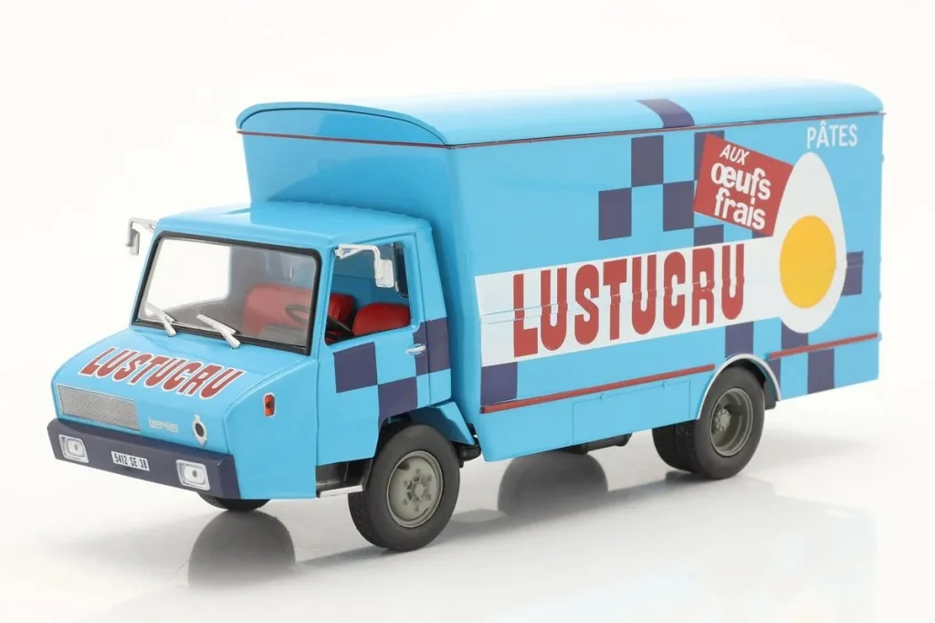 Model 1:43 Berliet Stradair 20 Lieferwagen “Lustucru” year 1968 blue Hachette