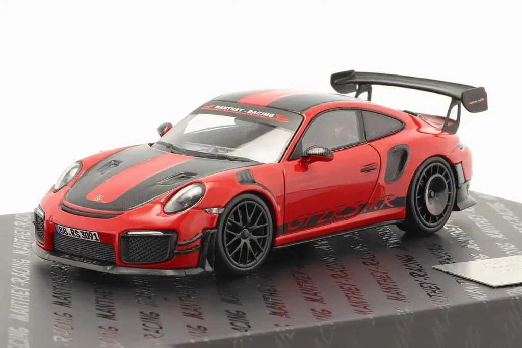 Model 1:43 Porsche 911 (991 II) GT2 RS MR Lars Kern Rekordrunde Nordschleife Nürburgring 6:40,33 min / 25.10. year 2018 red Minichamps