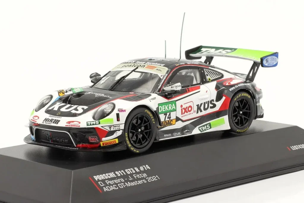 Model 1:43 Porsche 911 GT3 R #74 Jannes Fittje, Dylan Pereira ADAC GT Masters year 2021 Ixo