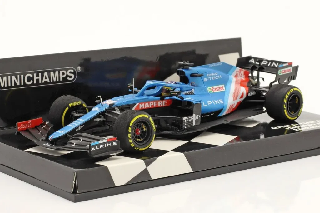 Model 1:43 Alpine A521 #14 Fernando Alonso Formula One year 2021 Minichamps 417210114