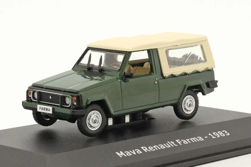 โมเดลรถ 1:43 Mava Renault Farma ปี 1983 สีเขียวเข้ม / เบจ Hachette