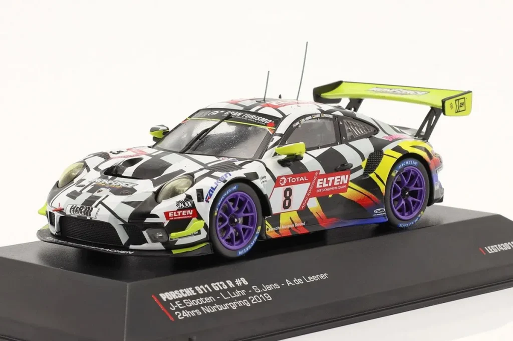 车型 1:43 Porsche 911 (991 II) GT3 R #8 Jan-Erik Slooten, Lucas Luhr, Adrien de Leener, Steve Jans 排名 12 24h Nürburgring 年 2019 Ixo LEGT43012