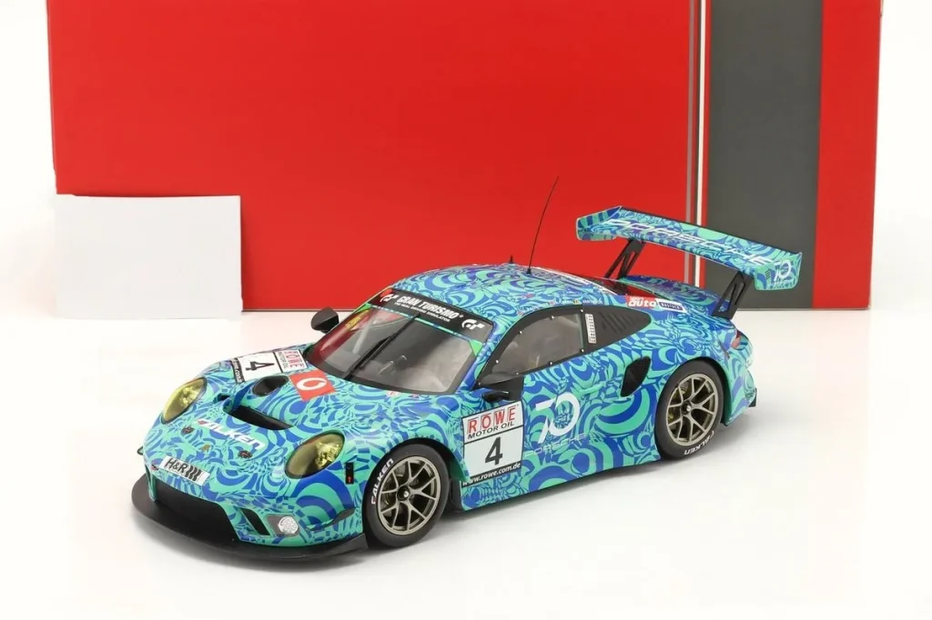 โมเดลรถ 1:18 Porsche 911 GT3 R #4 Martin Ragginger, Nick Tandy, Laurens Vanthoor VLN เนือร์บวร์กริง ปี 2018 Ixo