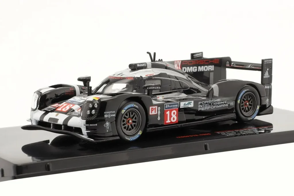 Model 1:43 Porsche 919 Hybrid #18 Marc Lieb, Romain Dumas, Neel Jani 24 hours Le Mans year 2015 Ixo