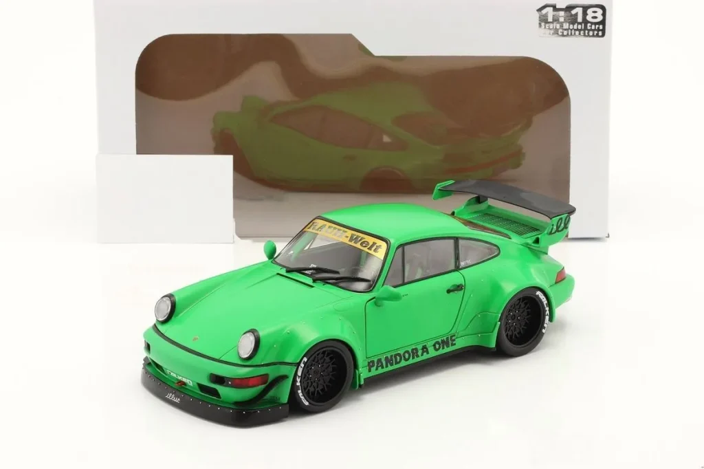 车型 1:18 Porsche 911 (964) RWB Rauh-Welt “Pandora One” 年 2011 绿色 Solido