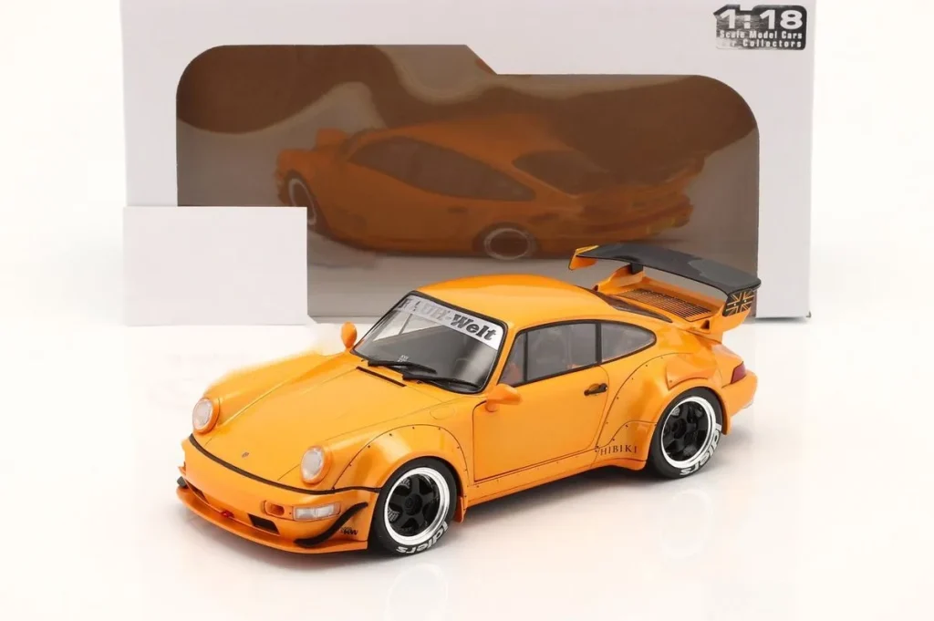 车型 1:18 Porsche 911 (964) RWB Rauh-Welt Hibiki 年 2016 橙色 Solido