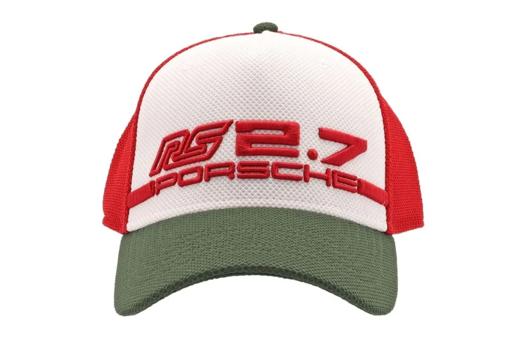 หมวกแก๊ป Porsche RS 2.7 Collection สีแดง / ขาว / เขียวมะกอก