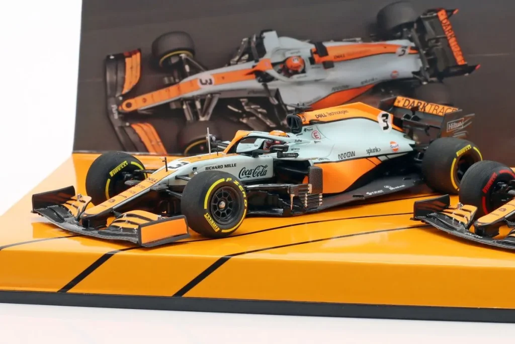 车型 1:43 McLaren MCL35M #4 Daniel Ricciardo #3 / Lando Norris #4 Monaco GP 一级方程式年 2021 Minichamps