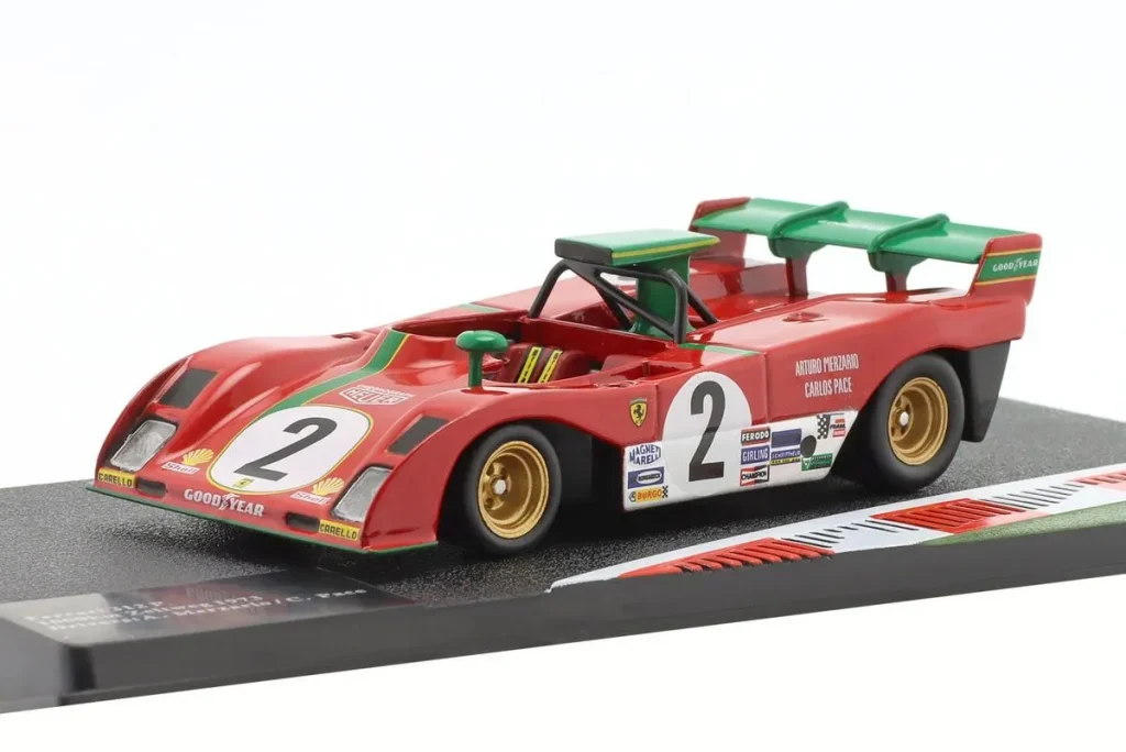 车型 1:43 Ferrari 312 P #2 Arturo Merzario, Carlos Pace 1000km Zeltweg 年 1973 Altaya