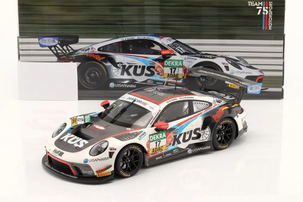 车型 1:18 Porsche 911 GT3 R #17 Klaus Bachler, Simona de Silvestro ADAC GT Masters Hockenheim 年 2020 Minichamps