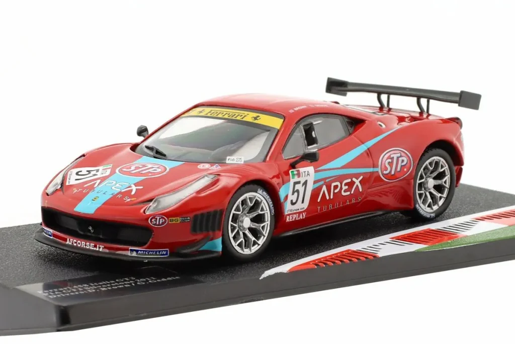 车型 1:43 Ferrari 458 Italia GT3 #51 Daniel Brown, Glynn Geddie FIA GT3 Silverstone 年 2011 Altaya