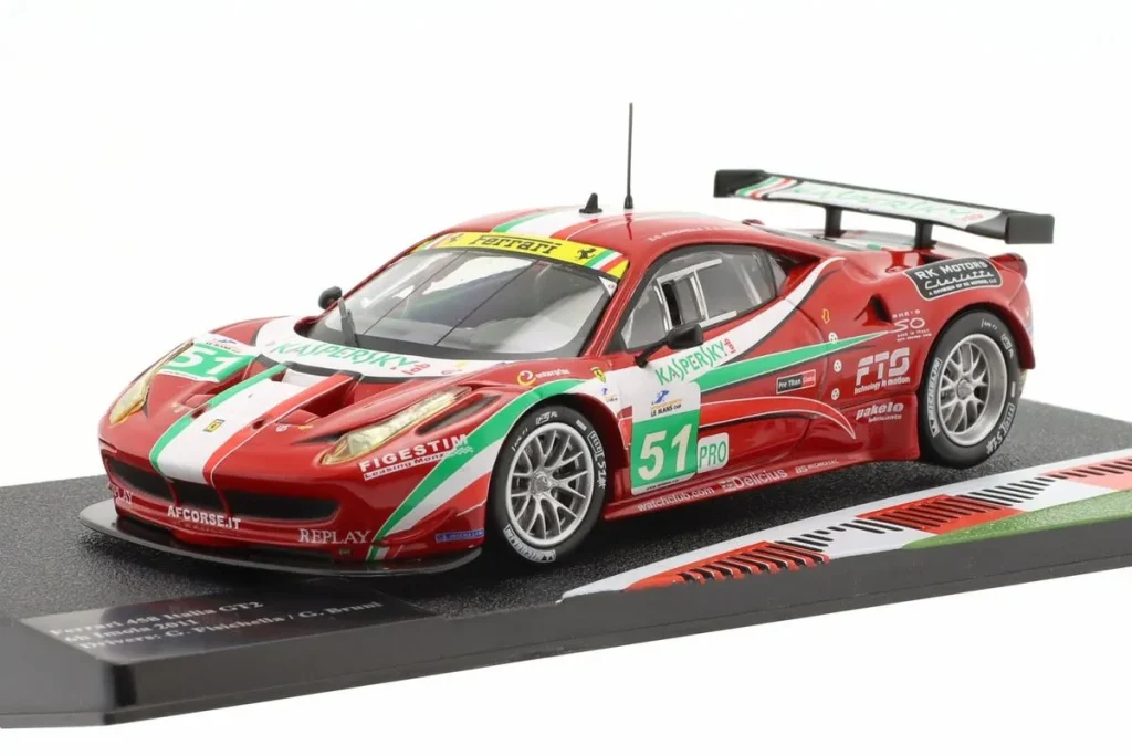 车型 1:43 Ferrari 458 Italia GT2 #51 Giancarlo Fisichella, Gianmaria Bruni 6h Imola 年 2011 Altaya