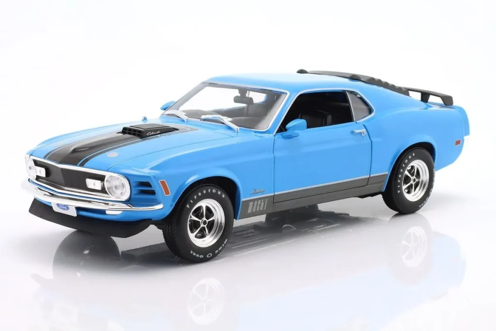 车型 1:18 Ford Mustang Mach 1 年 1970 蓝色 Maisto