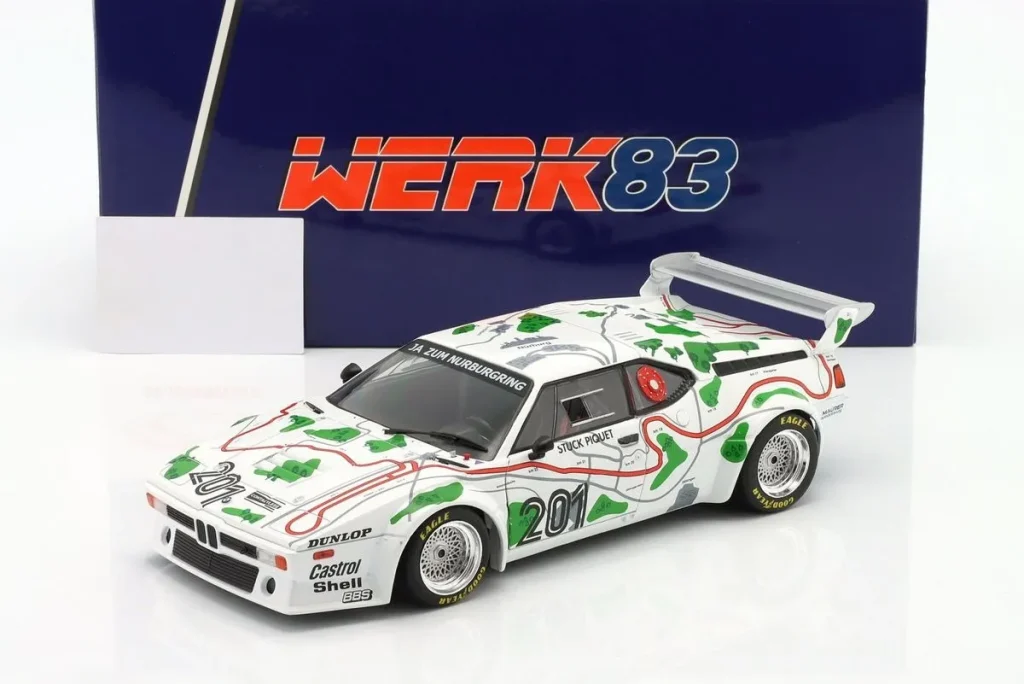 Model 1:18 BMW M1 Procar #201 Nelson Piquet, Hans-Joachim Stuck winner GTX+2.0-Klasse 1000km Nürburgring year 1980 WERK83