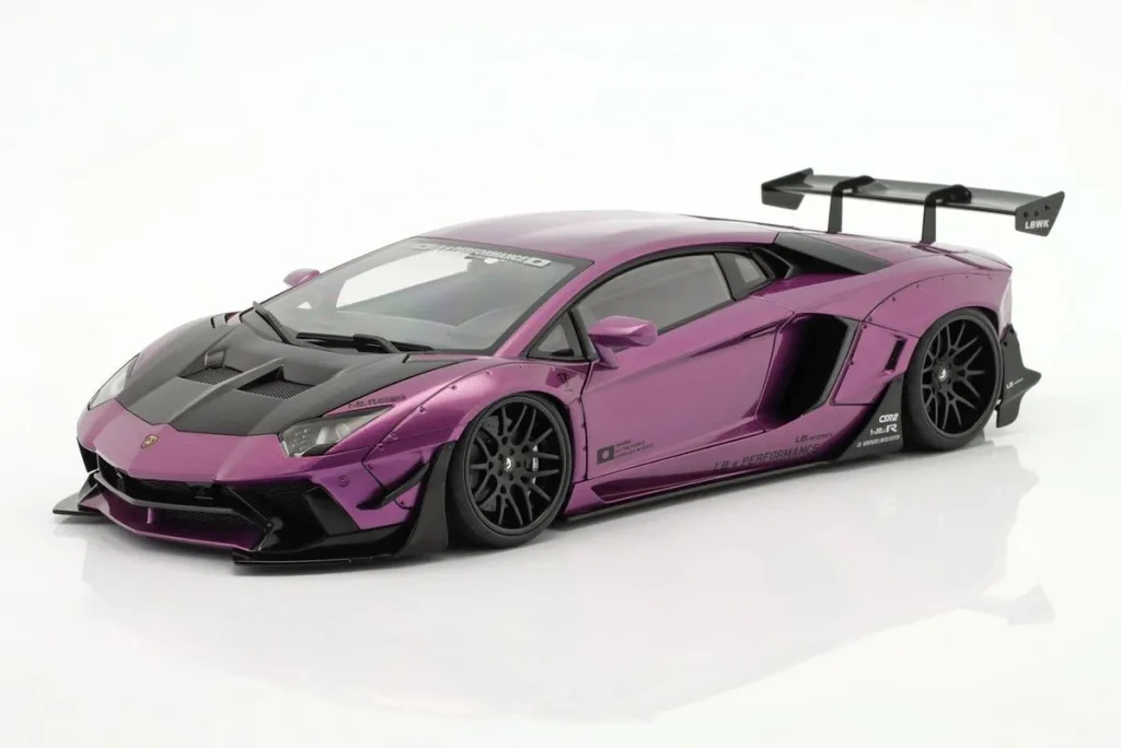 โมเดลรถ 1:18 LB-Works Lamborghini Aventador Limited Edition สีม่วงเมทัลลิก AUTOart