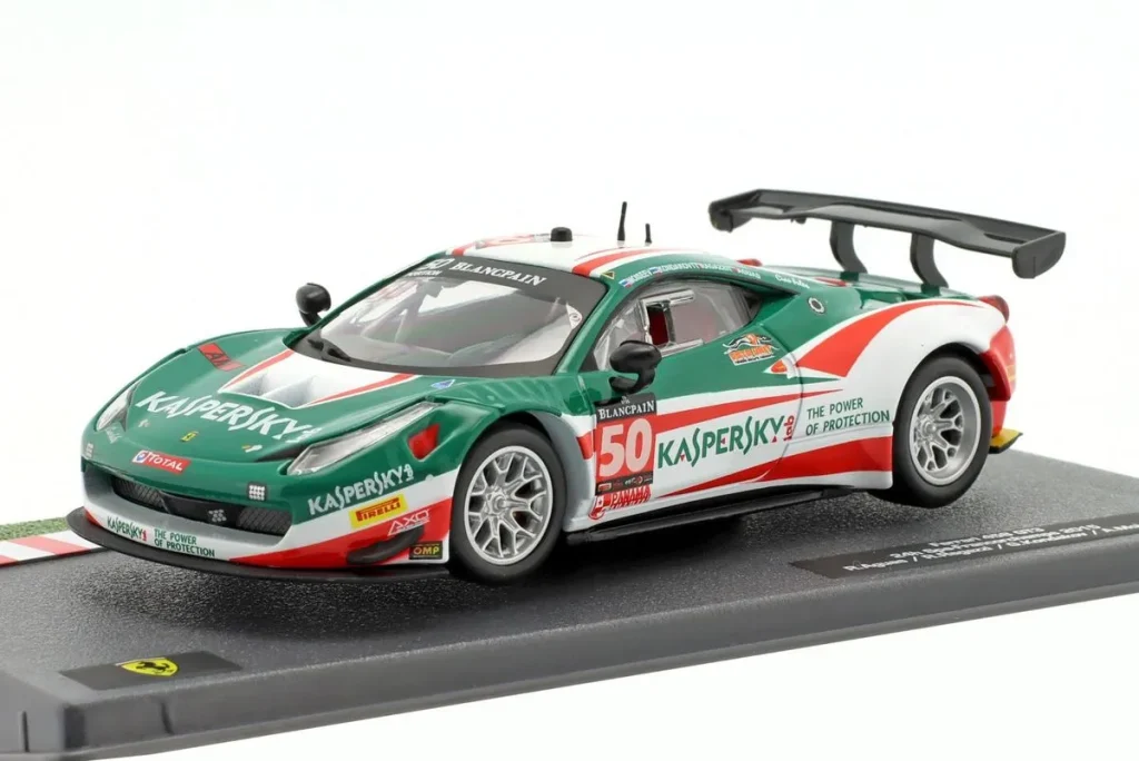 车型 1:43 Ferrari 458 Italia GT3 #50 Alexander Moiseev, Garry Kondakov, Riccardo Ragazzi, Rui Aguas 24h Spa 年 2015 Altaya