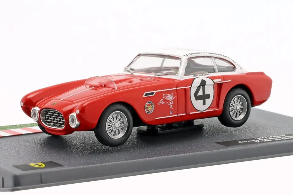 โมเดลรถ 1:43 Ferrari 340 Mexico Vignale Berlinetta #4 Phil Hill, Richie Ginther Carrera Panamericana ปี 1953 Altaya