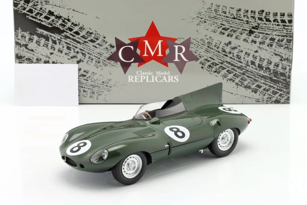 โมเดลรถ 1:18 Jaguar D-Type #8 Don Beauman, Norman Dewis 24h LeMans ปี 1955 CMR