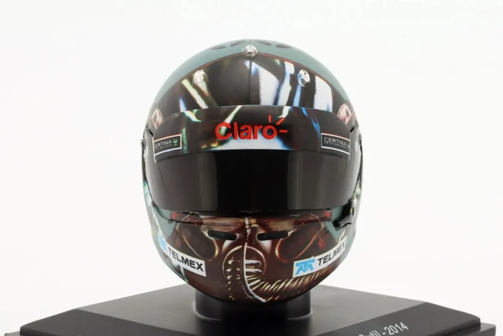 replica racing helmet 1:5 Sauber C33 #99 Adrian Sutil Formula One year 2014 Spark