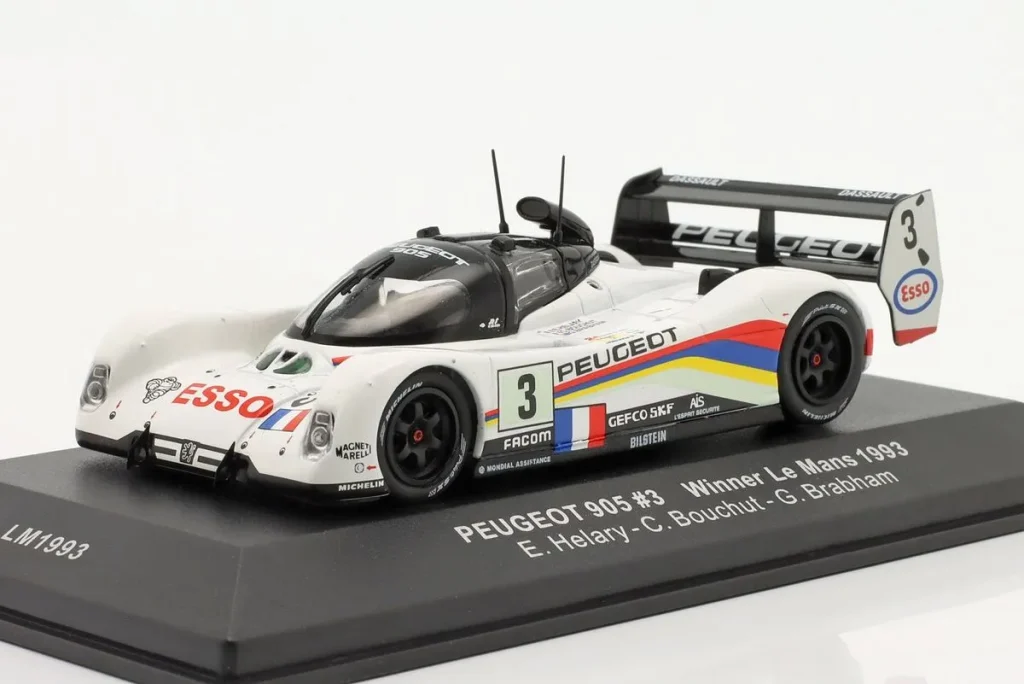 Model 1:43 Peugeot 905 #3 Eric Hélary, Christophe Bouchut, Geoff Brabham 24 hours Le Mans year 1993 Ixo