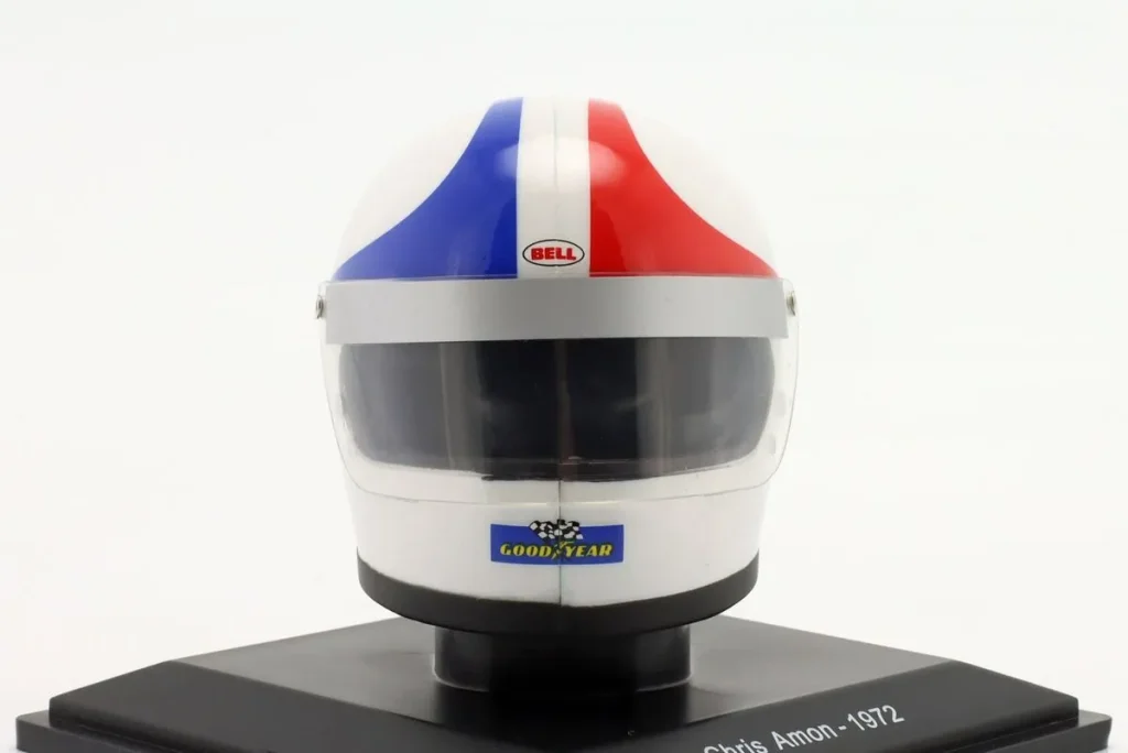 replica racing helmet 1:5 Matra MS120C Chris Amon Formula One year 1972 Spark CK78651