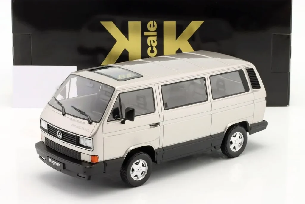 โมเดลรถ 1:18 Volkswagen VW T3 Magnum ปี 1987 สีเทาอ่อนเมทัลลิก KK-Scale