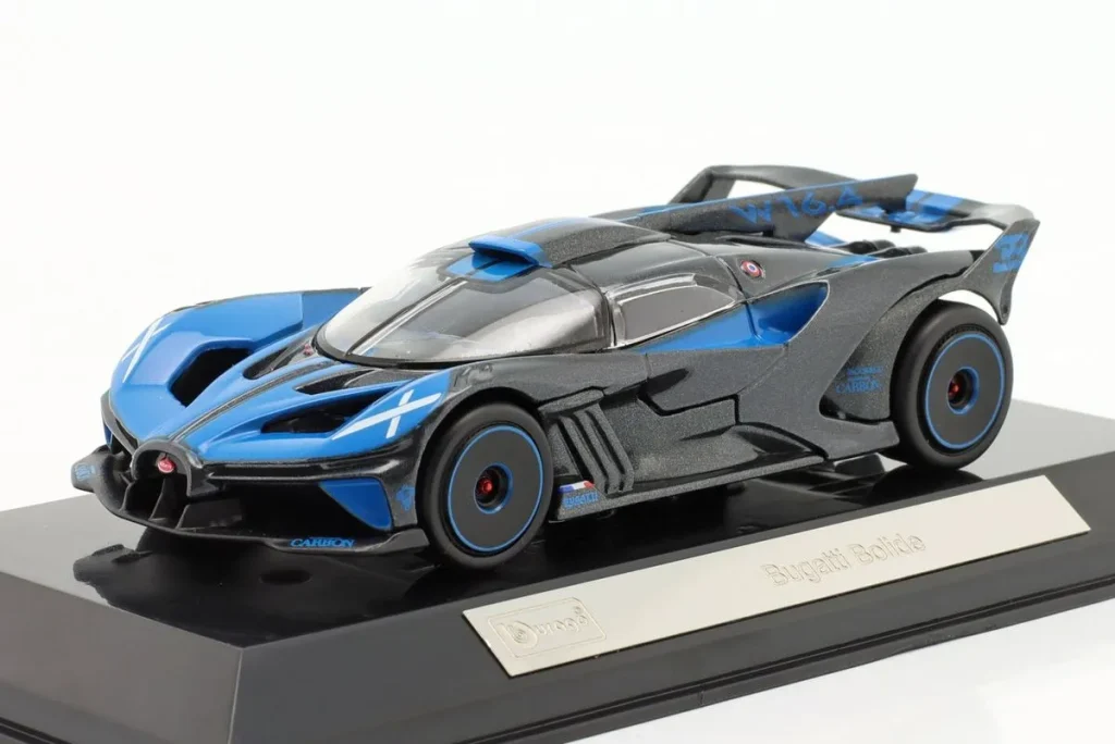 车型 1:43 Bugatti Bolide 年 2020 蓝色 / 碳纤维 Bburago