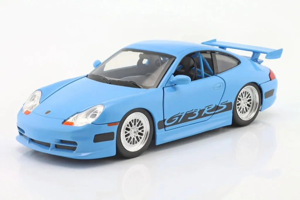 车型 1:24 Porsche 911 (996) GT3 RS Brian O’Conner Film “Fast and the Furious 5” (2011) 蓝色 Jadatoys