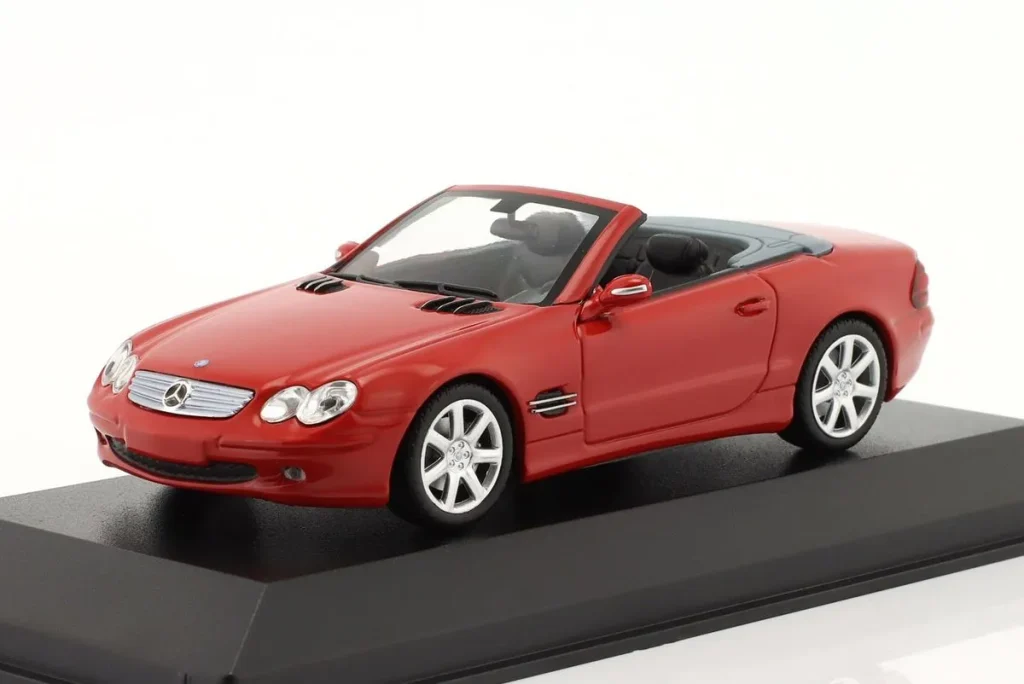 Model 1:43 Mercedes-Benz SL-Klasse (R230) year 2001 red Minichamps