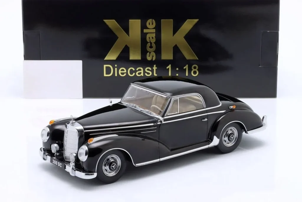 Model 1:18 Mercedes-Benz 300 SC Coupe (W188) year 1955 Black KK-Scale