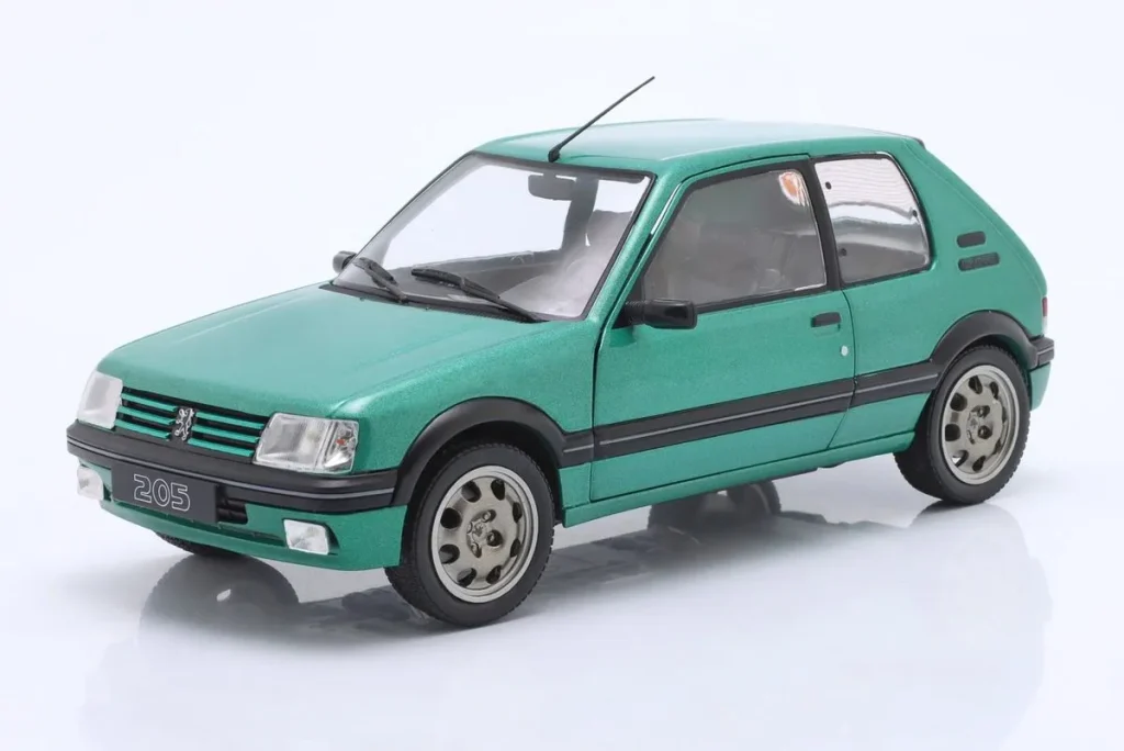 โมเดลรถ 1:18 Peugeot 205 GTi Griffe ปี 1992 สีเขียวเมทัลลิก Solido