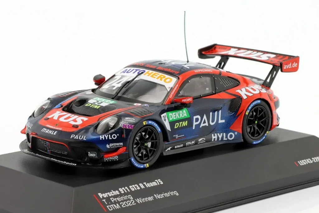 车型 1:43 Porsche 911 GT3 R #24 Thomas Preining DTM 年 2022 Ixo
