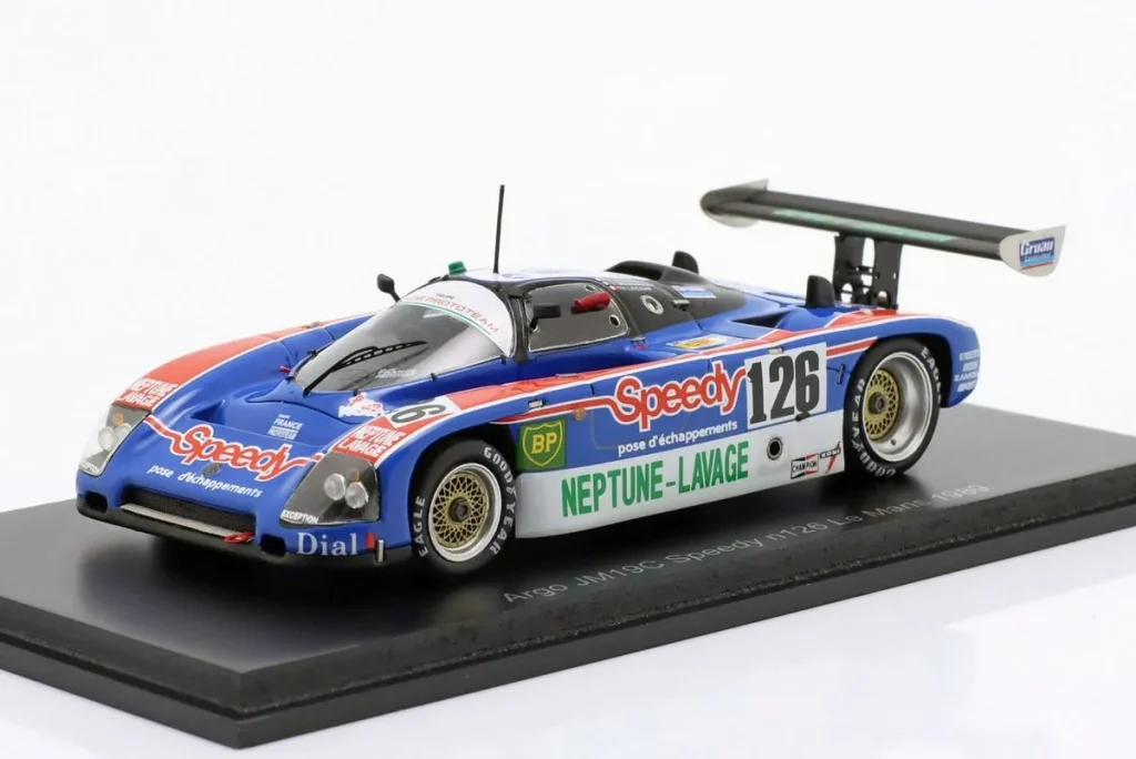 车型 1:43 Argo JM19C #126 Jean Messaoudi, Thierry Lecerf, Pierre-Francois Rousselot 24 小时勒芒年 1989 Spark