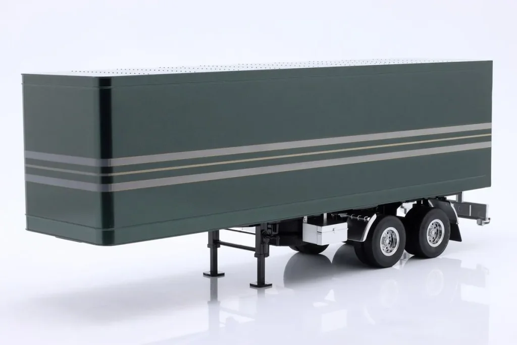 Model 1:18 Sattelauflieger dark green / silver Road Kings