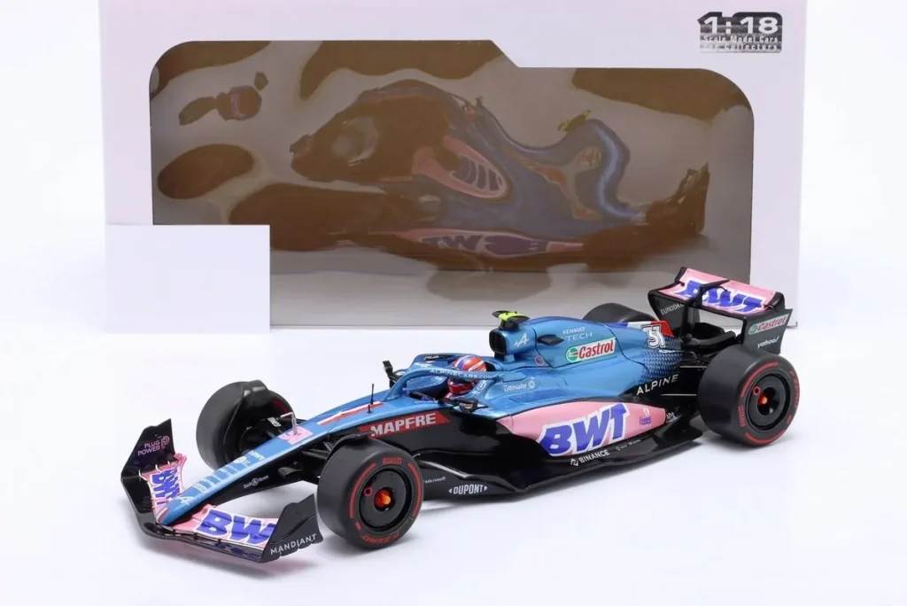 Model 1:18 Alpine A522 #31 Esteban Ocon rank 7 Australien GP Formula One year 2022 Solido