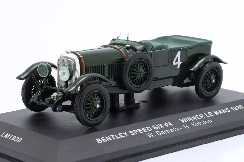 โมเดลรถ 1:43 Bentley Speed Six Old Number One #4 Woolf Barnato, Glen Kidston ผู้ชนะ 24h LeMans ปี 1930 Ixo